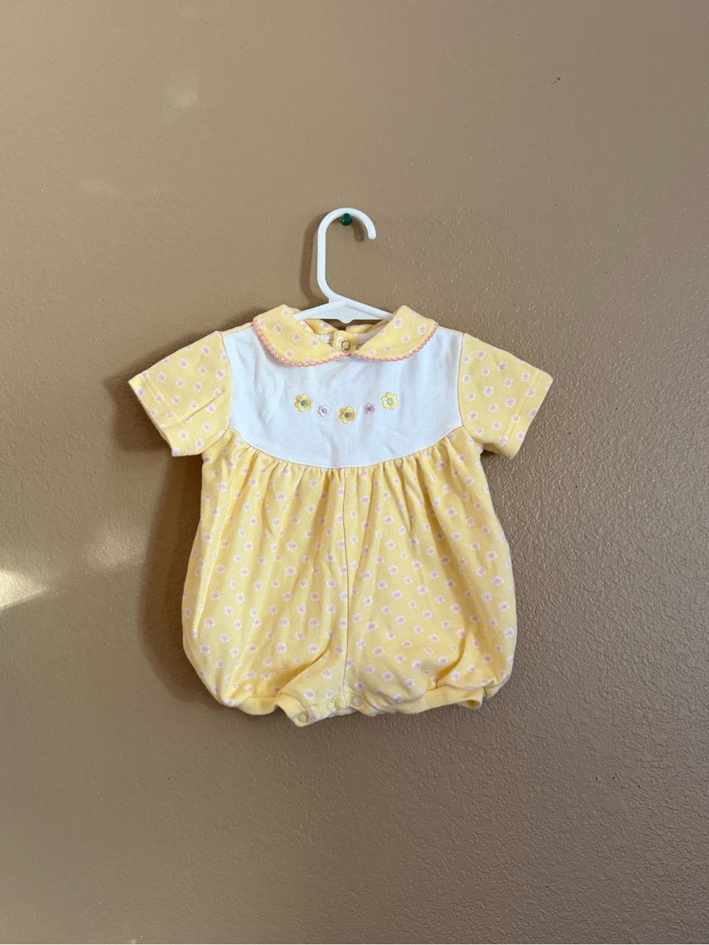 Vintage Gymboree Bubble Floral Smocked Romper